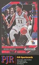 2020 Panini Prizm Draft Picks Collegiate #72 Devon Dotson Red Ice Kansas