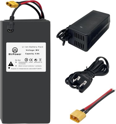 36V 8Ah 10Ah Lithium Battery Pack for 250W 750W Ebike Scooter Motor BtrPower