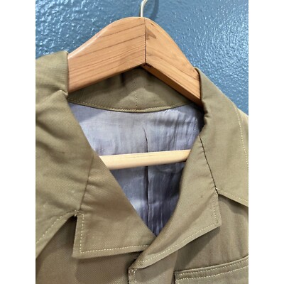 Vintage 40's US Army Custom Cotton Summer Ike Cropped Military