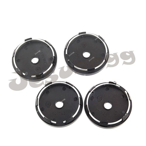 4Pcs 60mm Wheel Rim Center Hub Cap Cover Wheel Center Cap Cover Universal Black - Picture 5 of 8