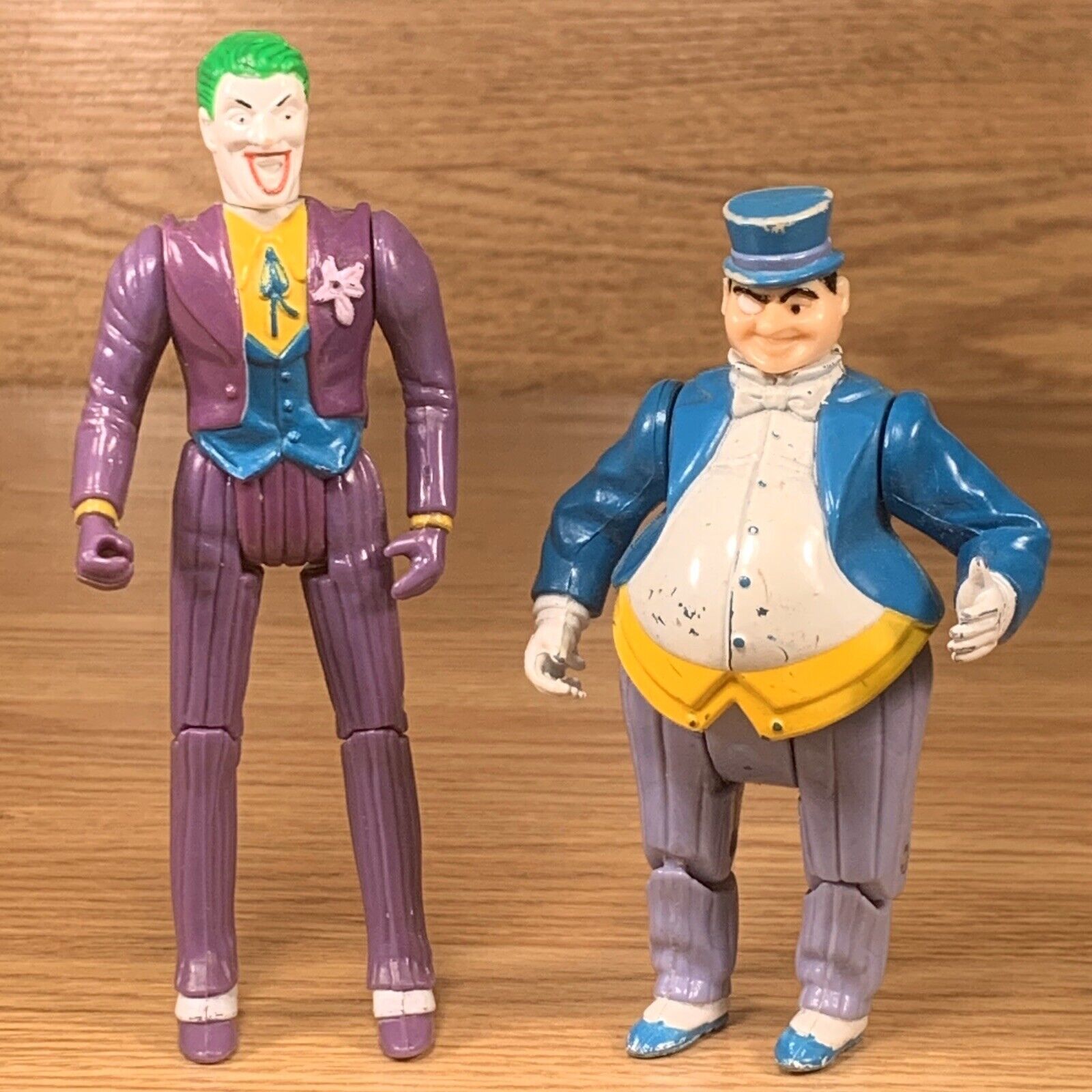 Batman 1989 ToyBiz Squirting Orchid Joker and Penguin Action Figure - Lot of (2)