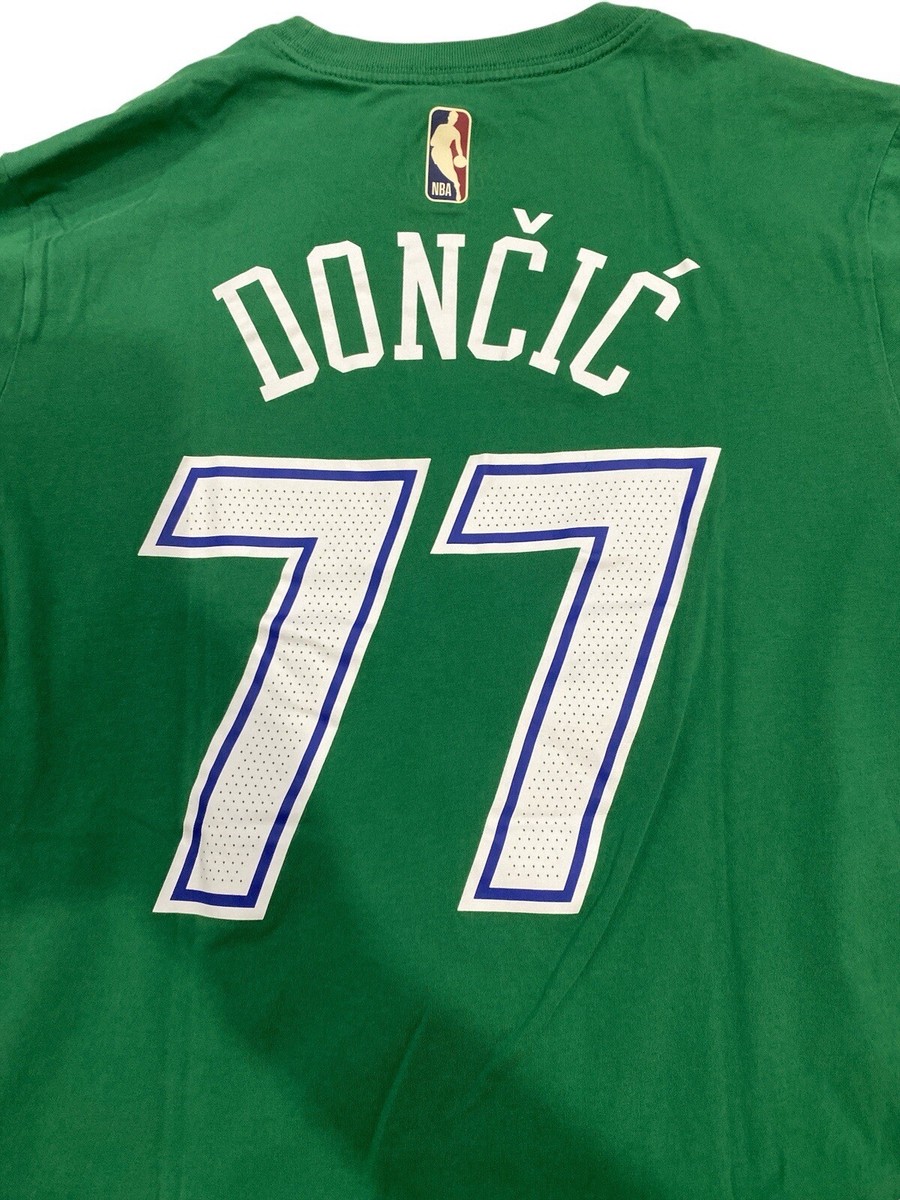 Preowned Nike NBA Dallas Mavericks #77 Luka Doncic Shirt