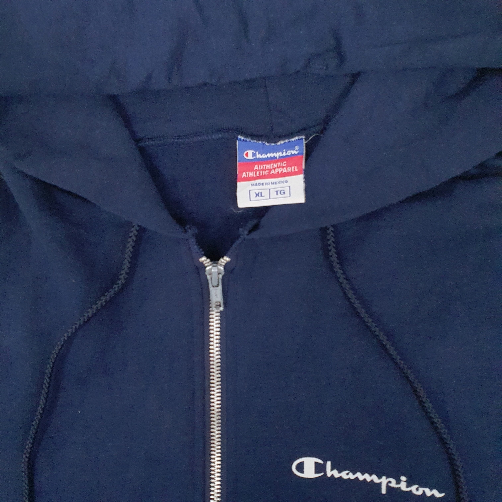 CHAMPION Full Zip Cotton Blend Jumper Sweatshirt Mens XL image 2