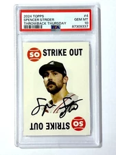 2024 Topps Throwback Thursday SPENCER STRIDER #4 - PSA-10 Atlanta BRAVES