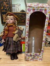 The Princess Collection 16" Hand Painted Porcelain Doll w/Bear. Org box.
