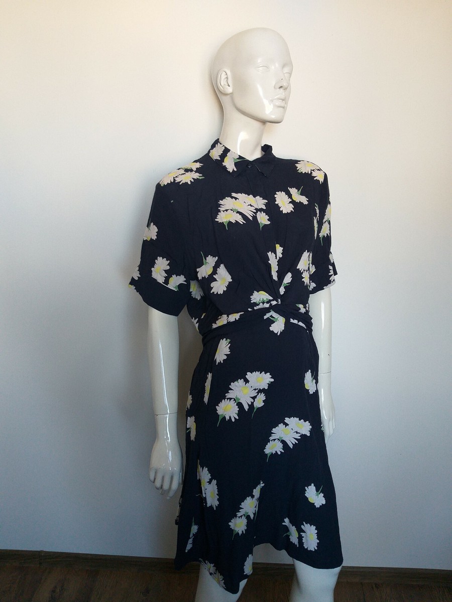 【関税込み】Ganni Flared dress GANNI short sleeve flare dress size 42 | eBay
