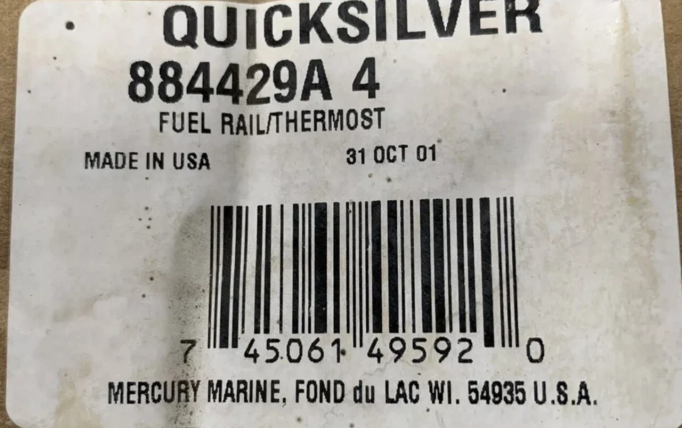 Termostato de riel de combustible Mercury 884429A2 3,0 l DFI 200 225 884429A4 OEM 804528 NUEVO Foto 2 de 4