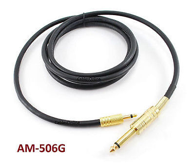 A6-Y006 6ft Mono 1/4" Male to Dual Mono 1/4" Female 6.3mm Y-Splitter Cable 