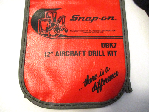 NOS VINTAGE SNAP-ON TOOLS DBK7 12" AIRCRAFT DRILL KIT TOOL POUCH ~ POUCH ONLY - Bild 2 von 4