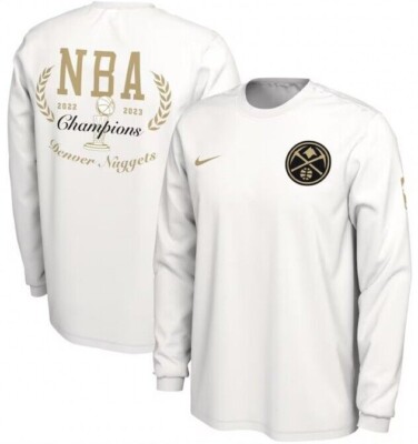Denver Nuggets Nike 2023 NBA Finals Champions Ring Ceremony Long Sleeve S - 2XL