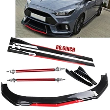 Front Bumper Lip Splitter Spoiler 86.6Side Skirt For Ford Focus Body Kit P