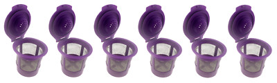 6 Pack Reusable Refillable Single K-Cups Coffee Filter Pod System,Fit Keurig 2.0