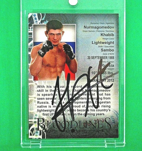 *KHABIB MURMAGOMEDOV* >XRARE "BLACK" (#/88) w/ AUTO< 2013 TOPPS UFC *(POP-1)*