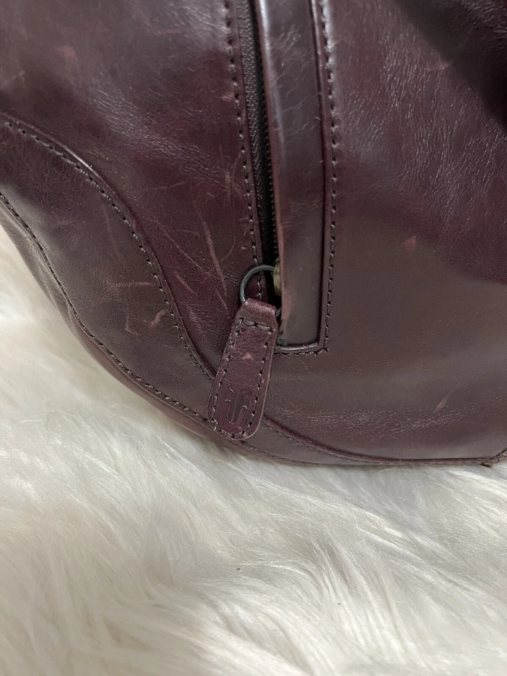 Frye Melissa Scoop Hobo Merlot Color Bolso Grande Hobo Borgoña Bolso B000558 Foto 3 de 4