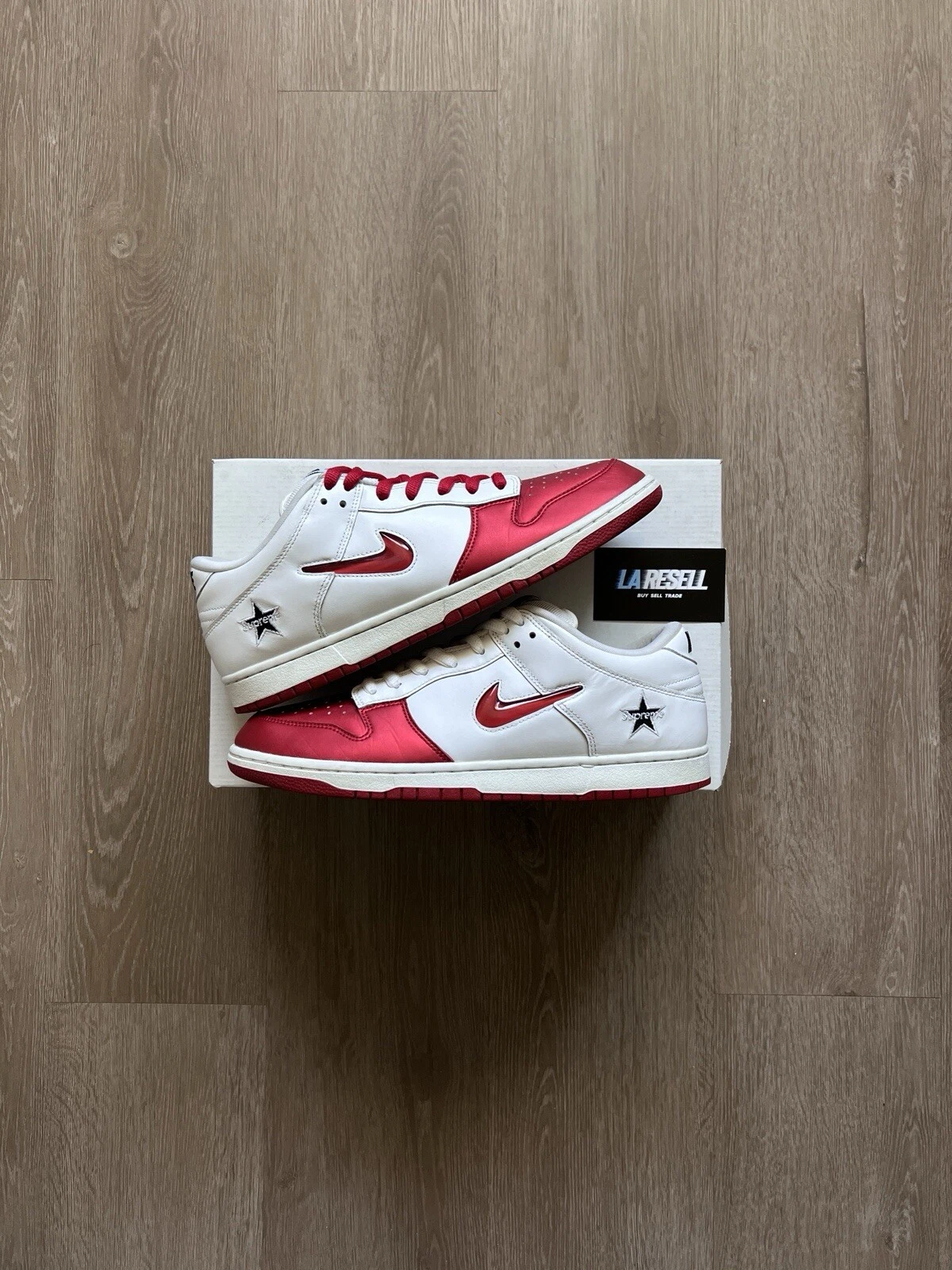 Nike SB Dunk Low Supreme Jewel CLEAN OG Swoosh rouge blanc CK3480 600 homme taille 11