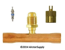 C&D Valve CD8438  3100 Refrigeration Access Copper Tee 3/8" Solder End  Each