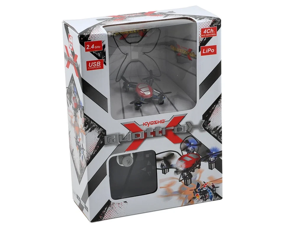 Kyosho Quattro X RTF Mini Quadcopter Drone w/2.4GHz Radio (Red) - Image 2 of 3