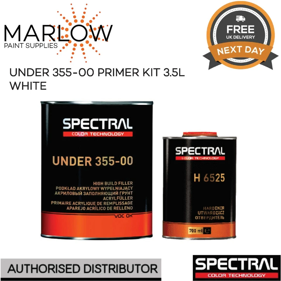 NOVOL SPECTRAL UNDER 355-00 HIGH BUILD FILLER PRIMER + H6525 KIT 3.5L - P1 WHITE
