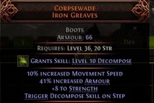 Path Of Exile 2, Early Access. Unique Boots - Corpsewade Iron Greaves