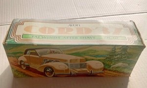 Vintage Avon Decanter Bottle After Shave Cord '37 Full 7 FL. OZ. Tai Winds New