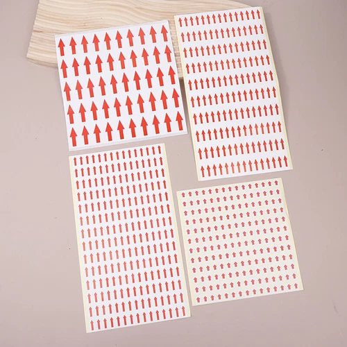 10 PCS Red Arrow Stickers Self Adhesive Custom Labels Directional Arrow Stic _ou