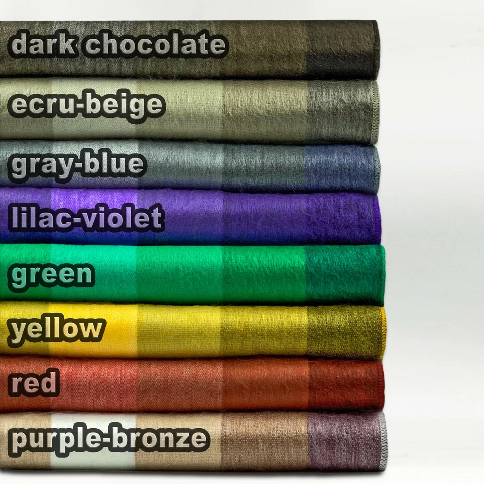 SOFT & WARM & COZY STRIPED BED SOFA ALPACA WOOL THROW BLANKET HOME DECOR 90"x65" - Image 2 of 3