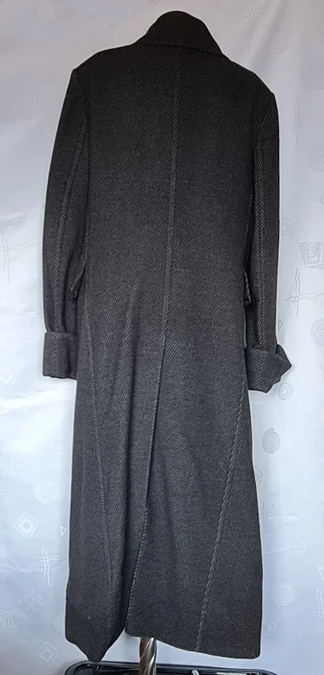 意大利复古 RENE LEZARD 灰色现金混纺女式夹克 US14 EU42 — 第 3/4 张图片