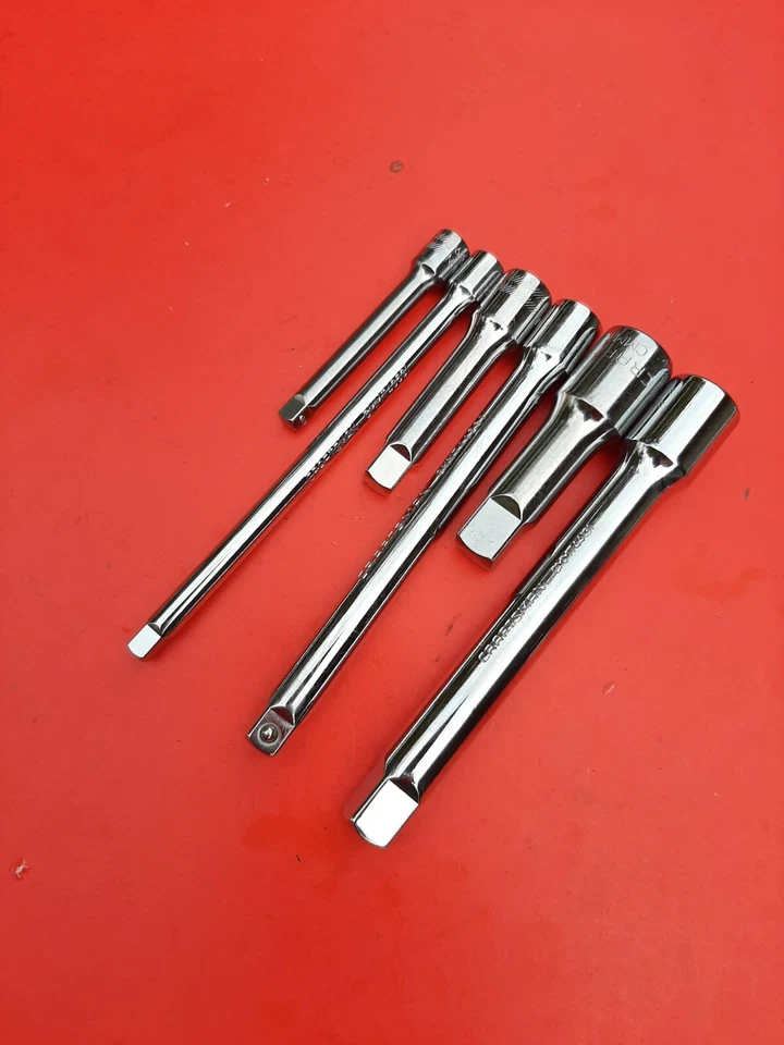 NEW CRAFTSMAN TOOLS 6 Piece 3" & 6" Ratchet Socket Extension Set 1/4" 3/8" 1/2" - Image 2 of 4