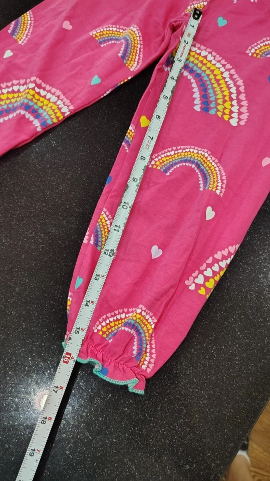 Girls Gymboree size 8t pink rainbow heart design pajama set new w/ out tags - Image 4 of 4