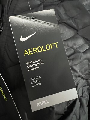 MENS NIKE AEROLOFT 800-FILL GOOSE DOWN RUNNING JACKET BLACK 928505