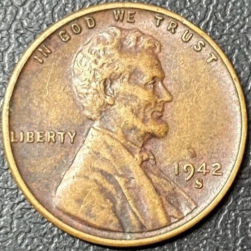 1942-S Lincoln Wheat Cent • Fine to Extra Fine • San Francisco Mint • Semi-Key