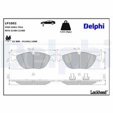 Disc Brake Brake Pad Set Delphi LP1002 Fits Alpina Audi Bentley BMW Chrysler