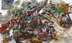 Y 14.5 Lbs+ HUGE Vtg Costume to Fashion Jewelry lot Necklace Bead Chain UNSORTED