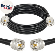 PL259 10Ft UHF Coax Cable - RG58 CB Cable Male to Male for CB Radio, Ham Radio,