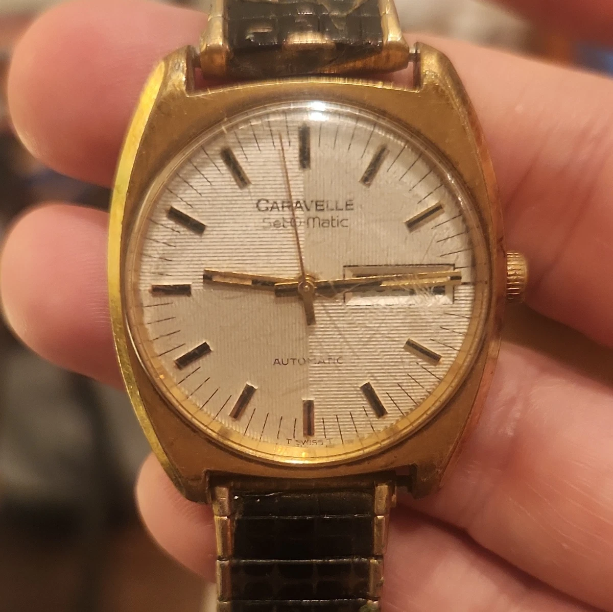 70s CARAVELLE ブローバ Set-O-Matic 自動巻き 腕時計 Caravelle Set-O 