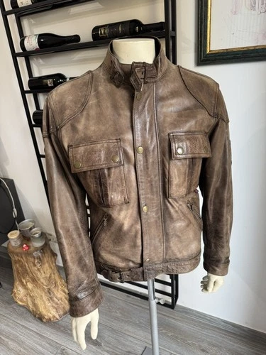 Belstaff Cougar Blouson Jacket Antique Brown XL, Malenotti Leather Era - product listing photo