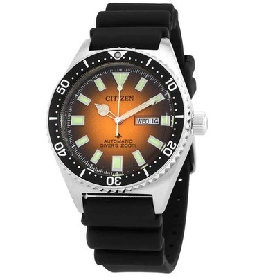 Citizen Promaster Orange Dial Automatic Diver's 200M Men's Watch NY0120-01Z
