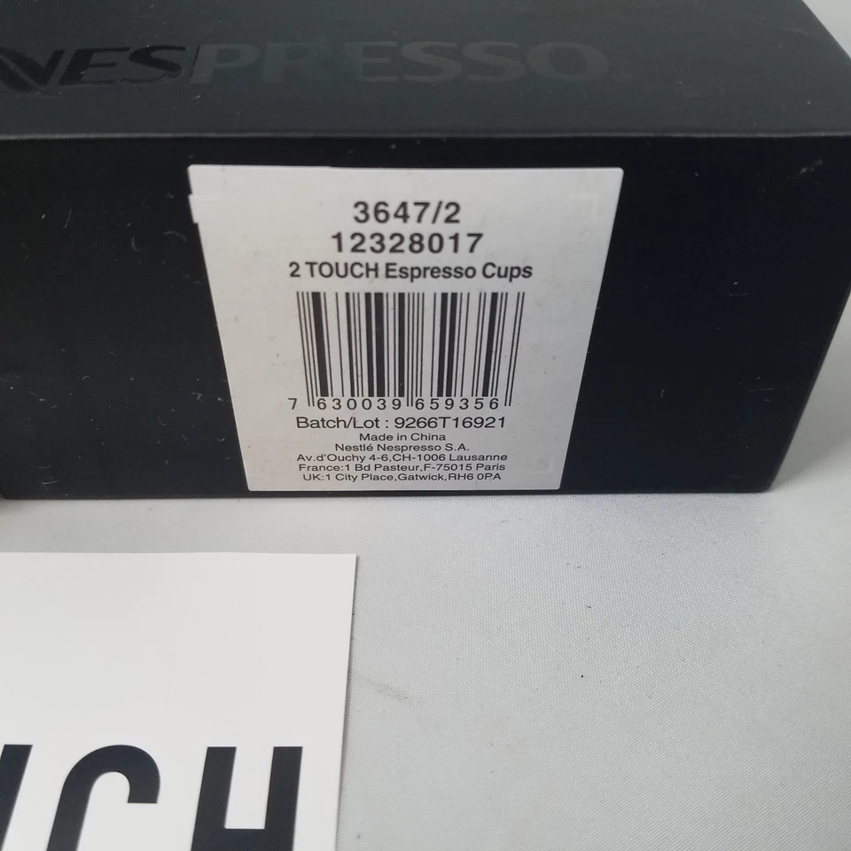 Tazas de café espresso Nespresso Touch cerámica negra con empuñadura de silicona nuevas Foto 3 de 4