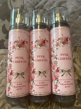 3 Bath  Body Works PINK CHIFFON Fine Fragrance Mist 8 oz NEW