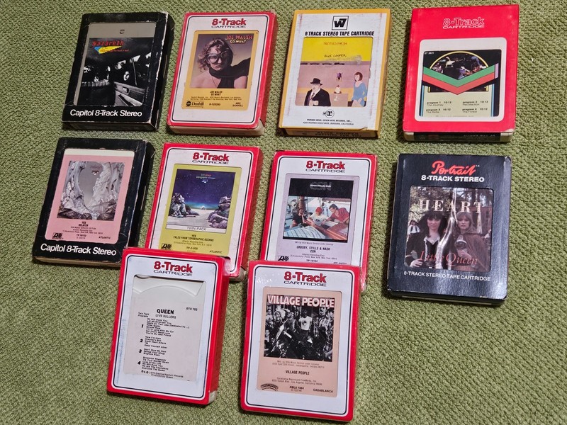 Lot A of 10 70's ROCK 8 Track Tapes-QUEEN/NAZARETH/HEART/YES etc. w/ 1 SEALED!