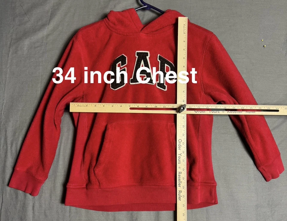 GAP Niños Sudadera con Capucha Niñas L 10 Pullover Polar Clásico Escuela Activo ** Ver Fotos*** Foto 3 de 4