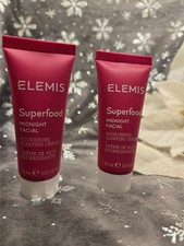 2 X  Elemis Superfood Midnight  Facial Nourishing Sleeping Cream Travel 0.5 oz