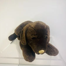 RARE VINTAGE Animal Alley ToysRUs Chocolate Brown Lab Puppy Dog Plush 16" Stuff