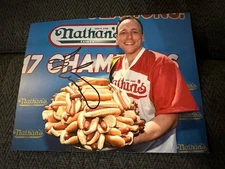 Joey Chestnut Signed 8 X 10 Photo Autographed Hotdog Eating Champion