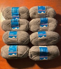 New Alpaca Chullpa ALPACA / SHEEP wool Yarn Lot of 8 Skeins Grey 400 grams