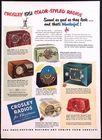 1951 Crosley Radio ad Coloradio, Riviera, Decorator, Serenader Models