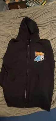 Universal Studios Back to the Future Men's Hooded Full Zip Hoodie XL Black