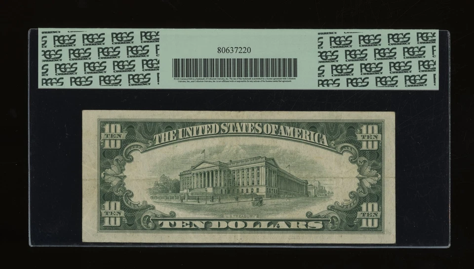 DBR 1950-A $10 FRN Chicago Fr. 2011-G PCGS VF-20 Serial G10637115C - Image 2 of 2