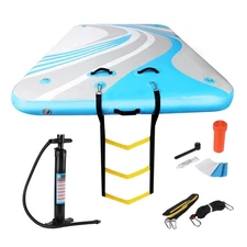 Inflatable Floating Dock, Air Dock Platform, Island Raft Mat, Swim Platform