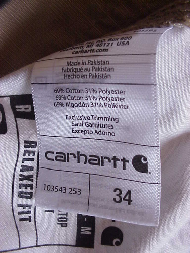 Carhartt Work Shorts Size 34 Mens Model BS3543-M - Picture 5 of 7